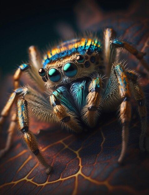 The most adorable jumping spider ever seen super detail