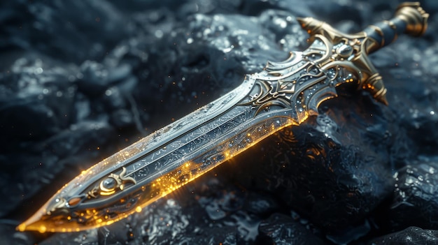 The most beautiful fantasy sword you39ve ever seen 3D digital illustration