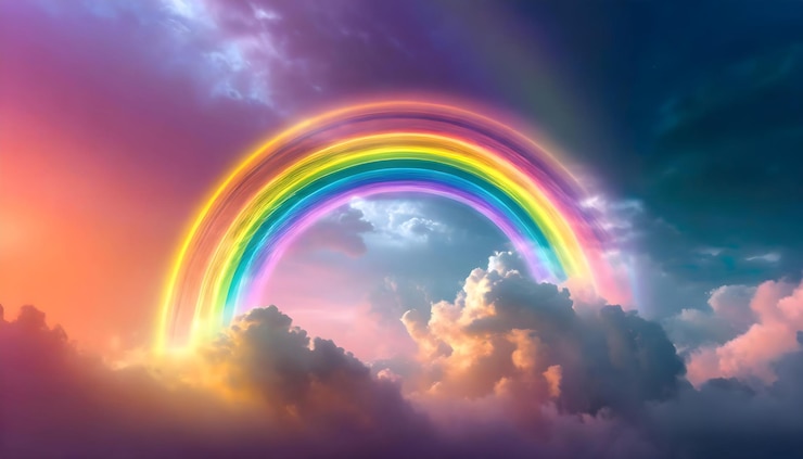 Photo the most beautiful rainbow ever