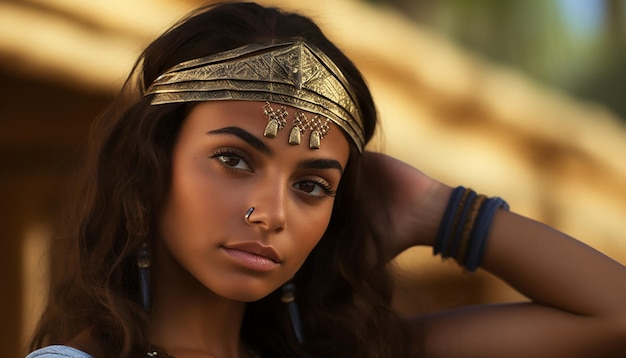 Photo the most beautiful teen egyptian girl imaginable elaborate ancient egyptian temple