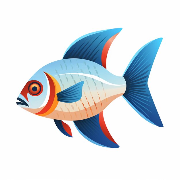 Premium AI Image  Most colorful fish seafood illustrations tetra pro  colour multi crisps orange guppy