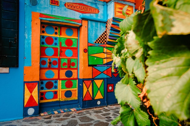 Photo most colorful house on the island of burano