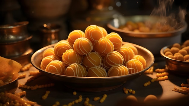 Photo most popular indian sweets laddu for festival