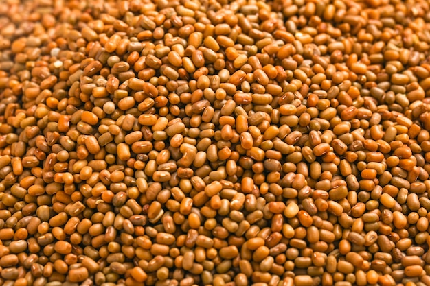 Moth beans background or matki beans in wooden bowl