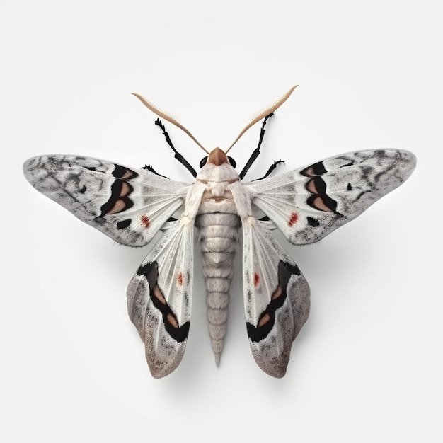 Moth isolated on a white background Generative AI