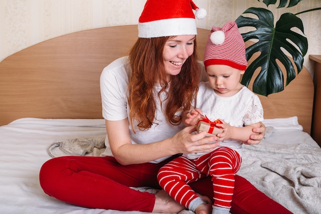 Mother and baby having fun and relaxing at home