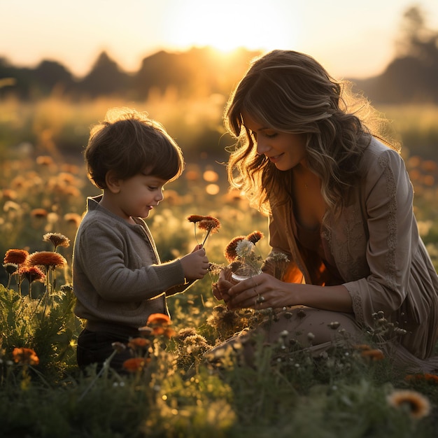 Foto madre e bambino