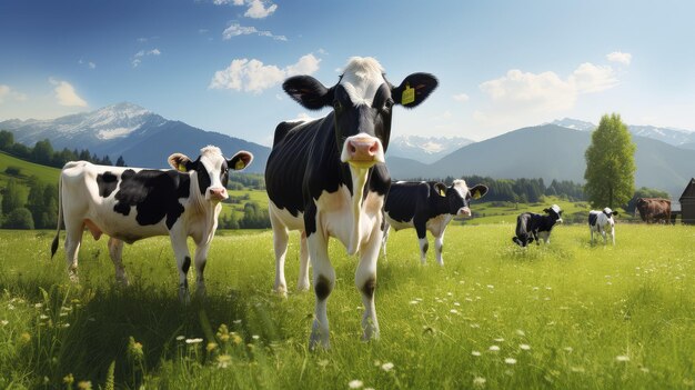 Mother cows with calves