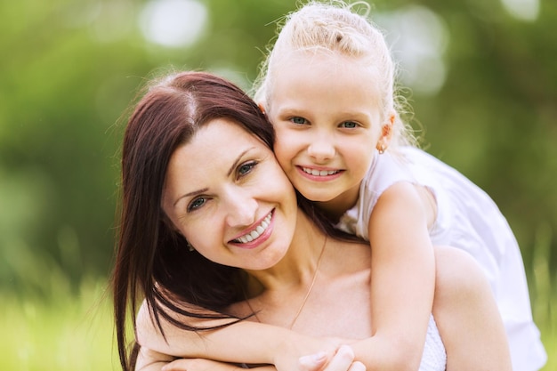 Mother daughter child parent caucasian family girls