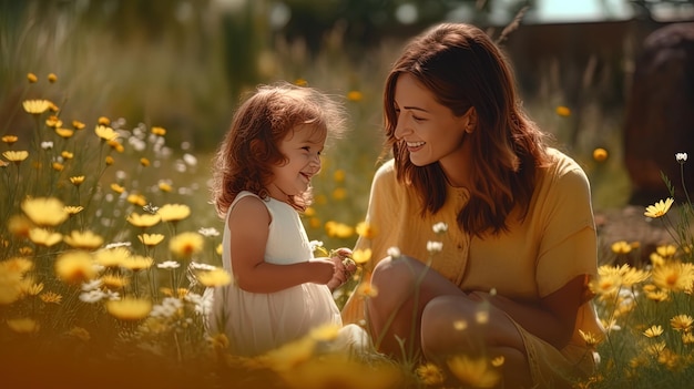 Mother and daughter give each other surprises for the day of mother