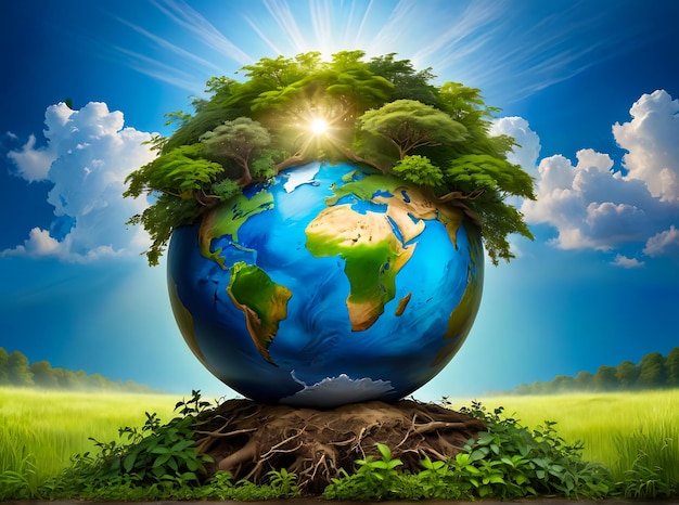 mother earth day concept artistic image of mother earth