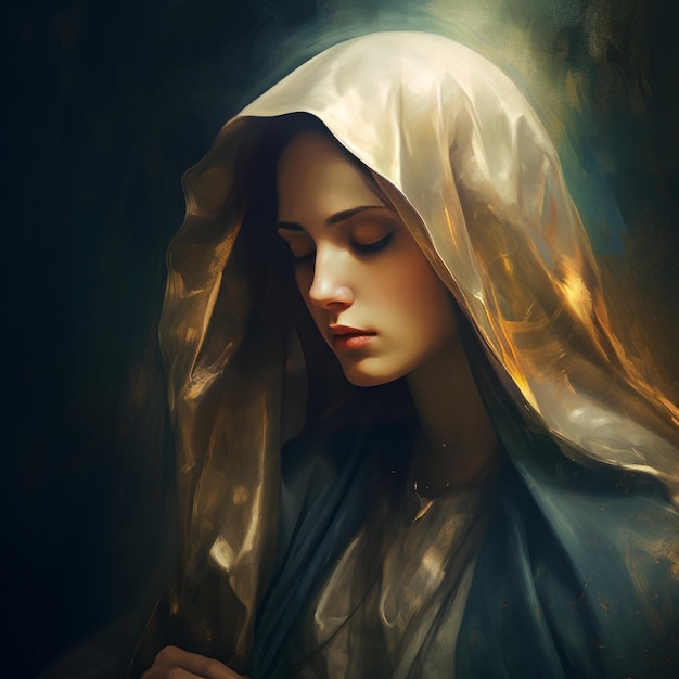 Mother Mary A Digital Painting of Mother of Christ