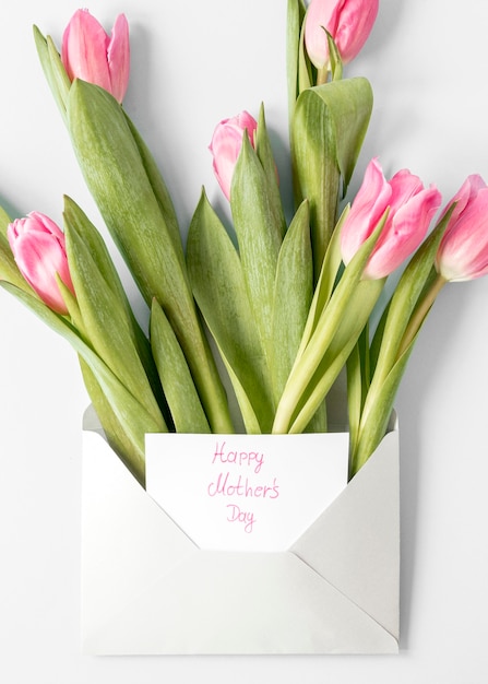 Mother's day celebration with tulips