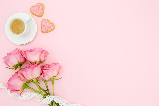 Foto concetto di festa della mamma con lo spazio della copia