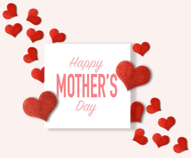 Photo mother's day message with heart card banner