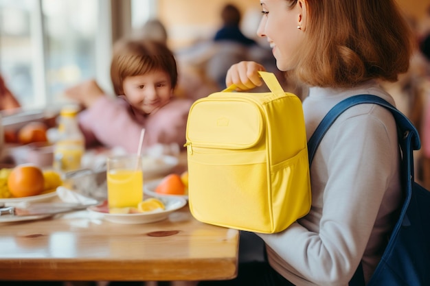 Photo a mother's love packed with nutritious delights a vibrant school lunchbox unveiled