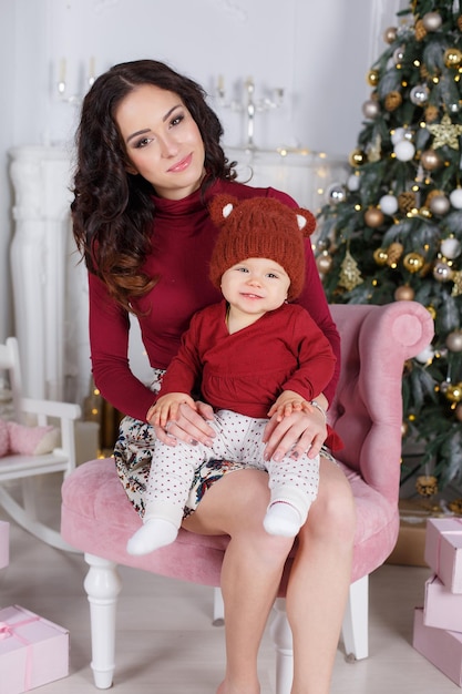 mother with baby indoor