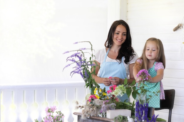 Mother with daughter at a picnic