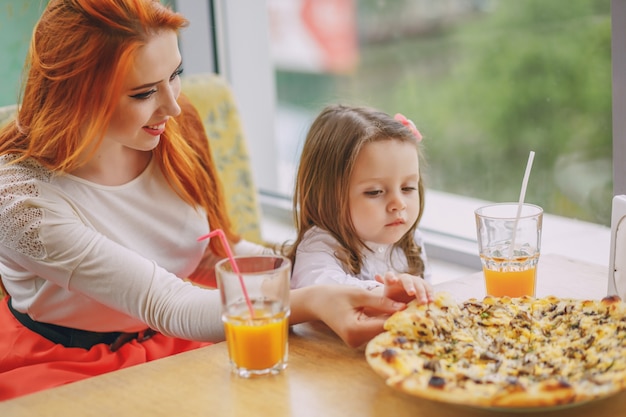 Mother with daughter