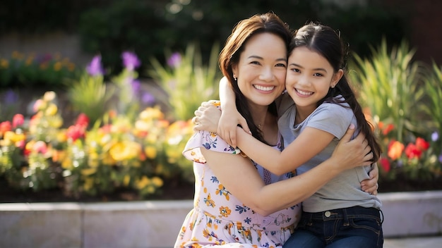 Mother with daughter