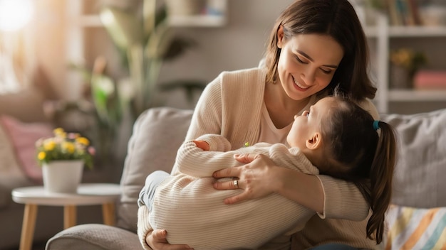 Mother with daughter