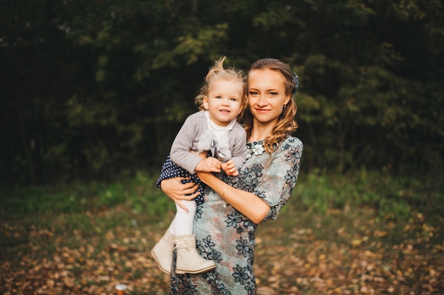 Mother with her child outdoor