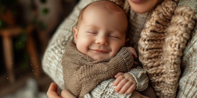 mother with her infant child Generative AI