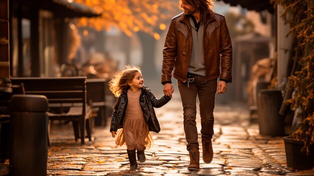 Mother with little girl walking in the desert family travel