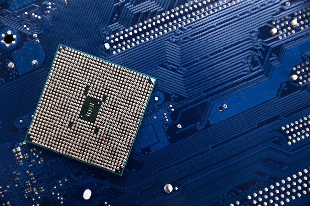 Motherboard digital chip background.