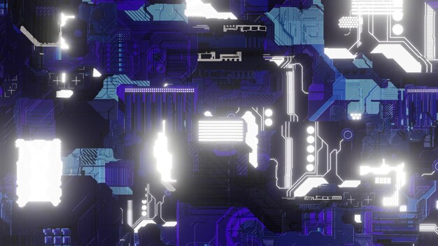 マザーボードのシームレスチップセット技術 イラスト 壁紙 背景デザイン