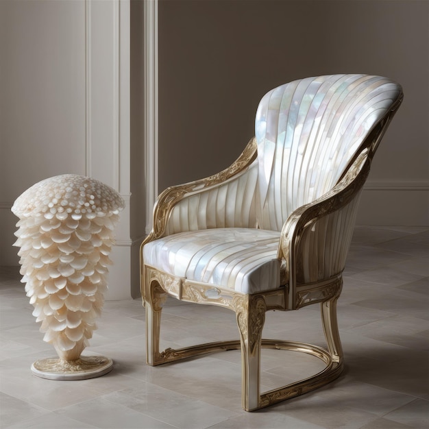 Photo motherofpearl shell chair