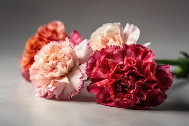 Mothers day background carnation bunch generative ai
