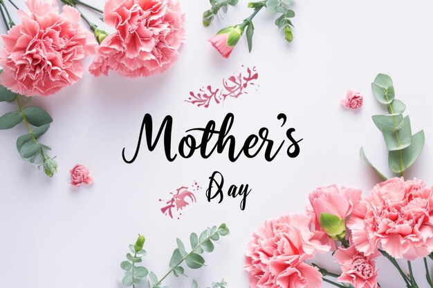 Mothers day banner design with beautiful Carnation