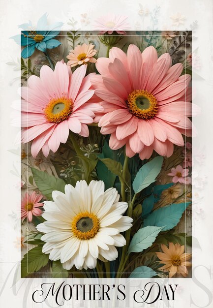 Foto mothers day cards with flowers