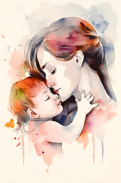 Mothers Day concept with mother and her child