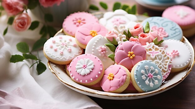 Mothers Day Cookies with flowers