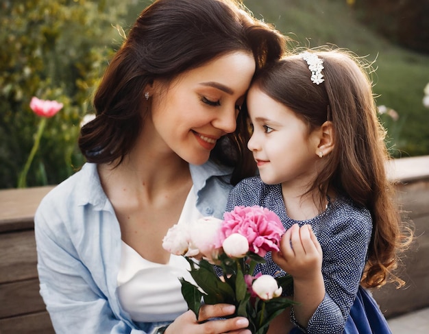 mothers day daughter with mom little girl and young mother