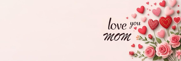 Photo mothers day design love you mom for mothers day design