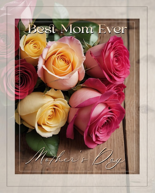 Foto sfondo della carta dei fiori per la festa delle madri