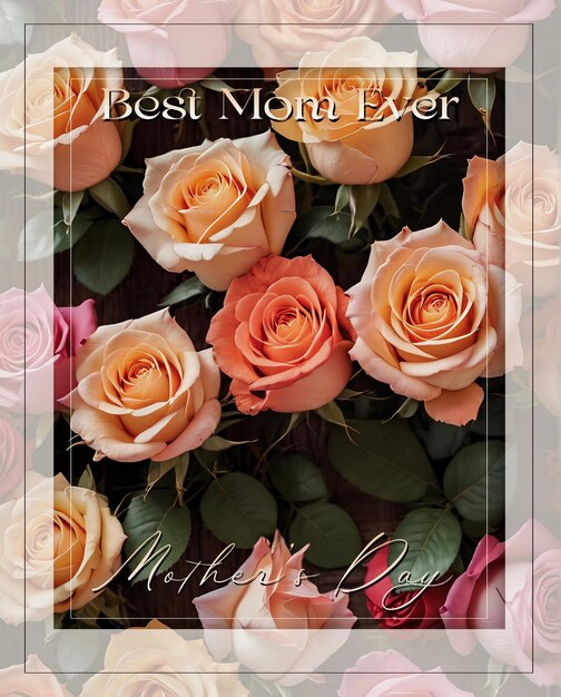 Photo mothers day flower card background