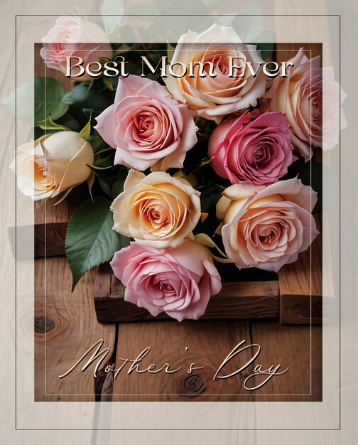 Photo mothers day flower card background