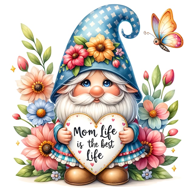 Photo mothers day gnome mothers day clipart tshirt design png for mom and mummy