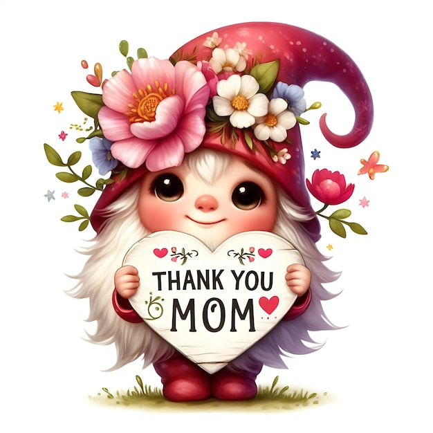 Foto giornata delle madri gnome giorno delle madri clipart t-shirt design png per mamma e mamma