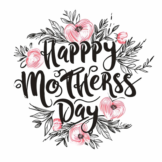 Photo a mothers day typography design