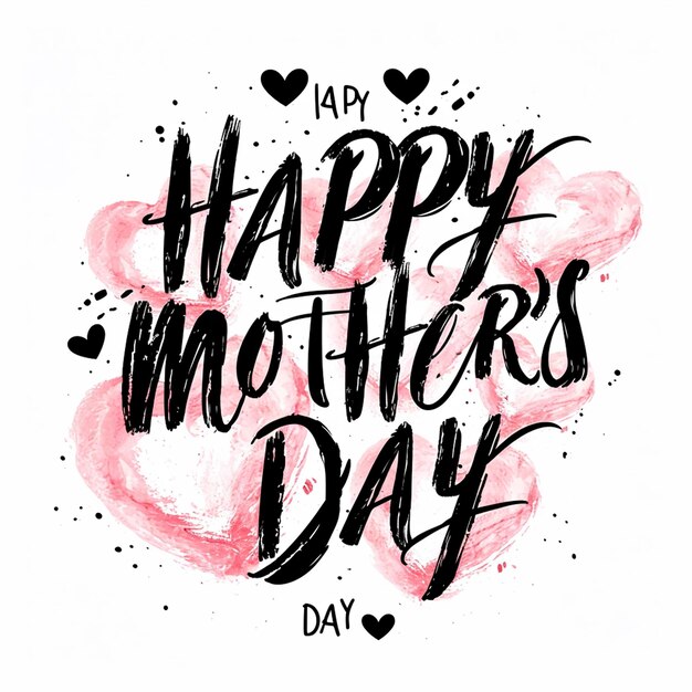 Photo a mothers day typography design