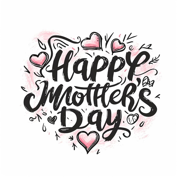 Photo a mothers day typography design