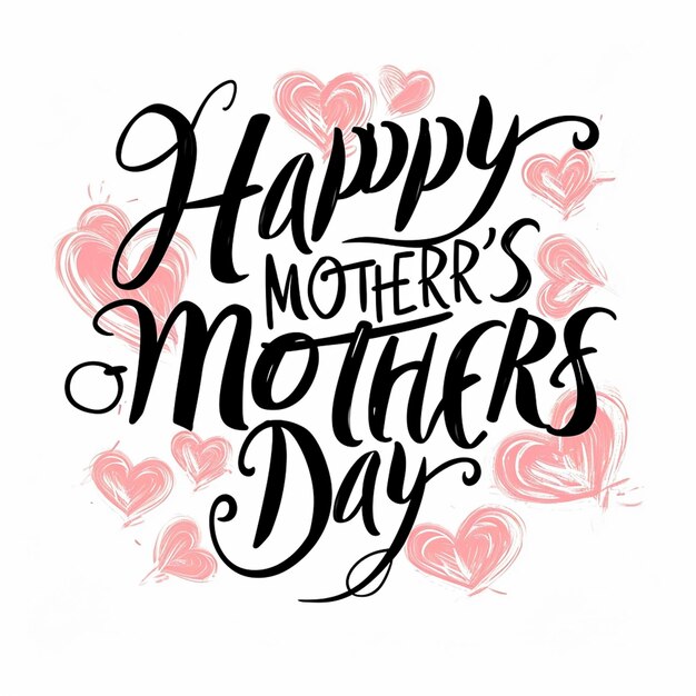 Photo a mothers day typography design