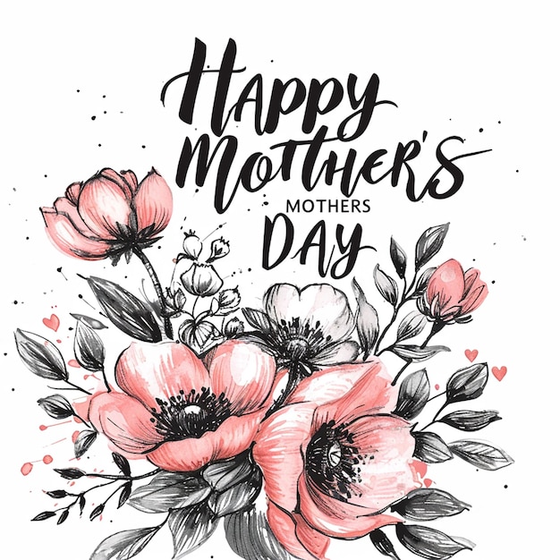 Photo a mothers day typography design