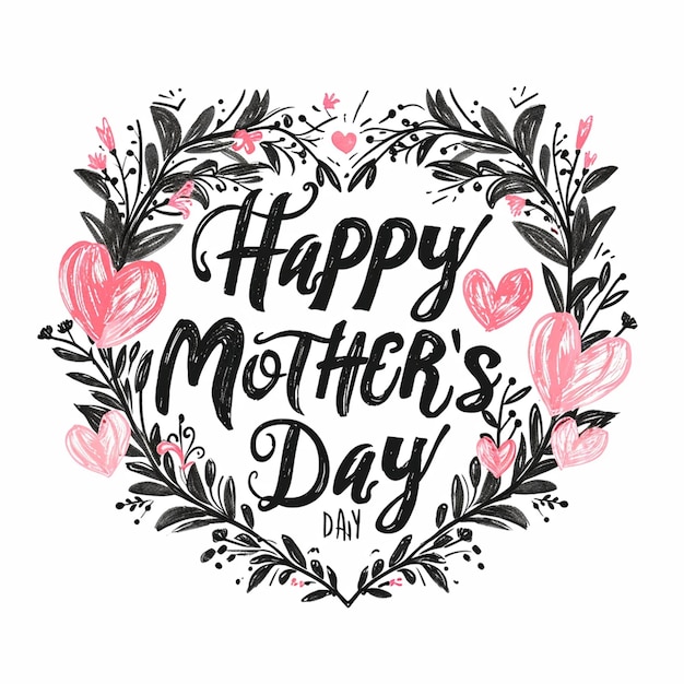 Photo a mothers day typography design