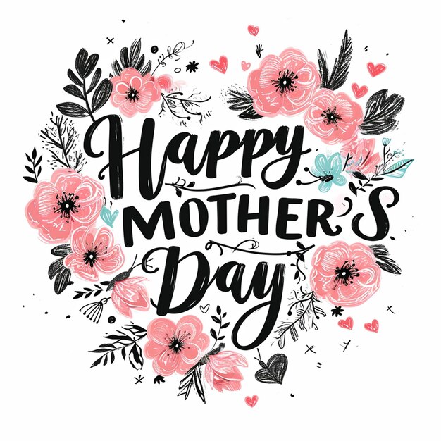 Photo a mothers day typography design